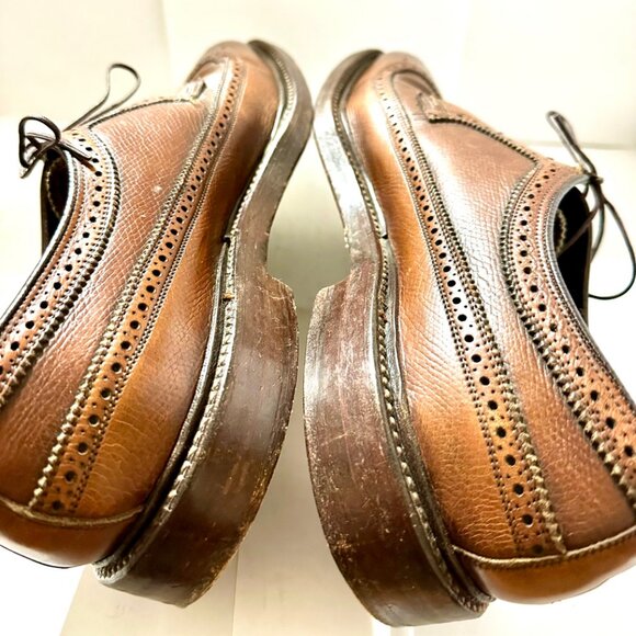 FLORSHEIM Royal Imperial 5Nail V Cleat 93602 Oxford Wingtp Size 10 C - Picture 3 of 8